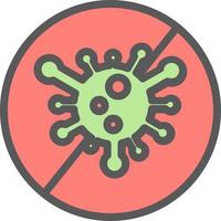 Virus Slash Icon vector