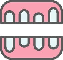 icono de dientes abiertos vector