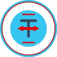 Text Width Vector Icon Design