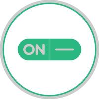 Toggle On Vector Icon Design
