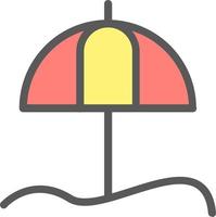 Umbrella Beach Icon vector