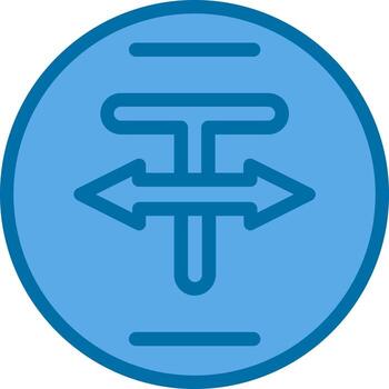 Text Width Vector Icon Design