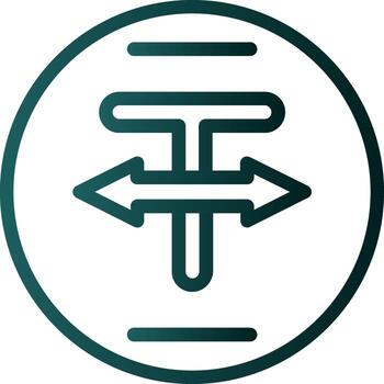 Text Width Vector Icon Design