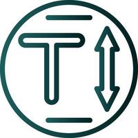 Text Height Vector Icon Design
