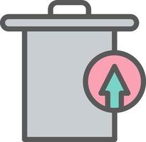 Trash Restore Alt Vector Icon Design