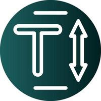 Text Height Vector Icon Design