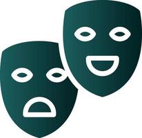 Theater Masks Vector Icon Design