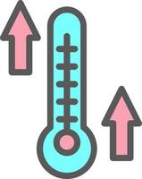 icono de temperatura alta vector