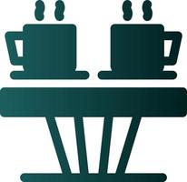 diseño de icono de vector de mesa de café