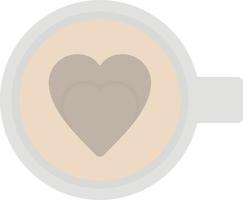 Coffee Heart Vector Icon Design