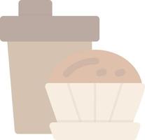 Coffee Muffin Vector Icon Design