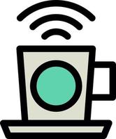 café wifi vector icono diseño