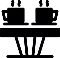 diseño de icono de vector de mesa de café