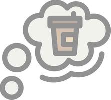 Coffee Thinking Vector Icon Design