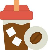 Cold Coffee Vector Icon Design