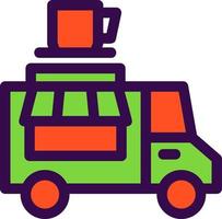 Coffee Truck Vector Icon Design