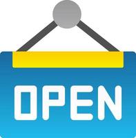 Cafe Open Sign Vector Icon Design