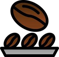 diseño de icono de vector de granos de café