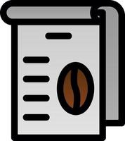 Coffee Menu Vector Icon Design