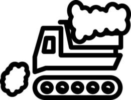 Snowplow Vector Icon Design