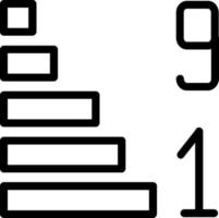 Sort Numeric Up Vector Icon Design