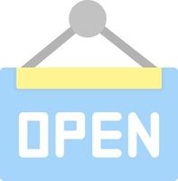 Cafe Open Sign Vector Icon Design