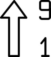 Sort Numeric Up Alt Vector Icon Design