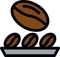 diseño de icono de vector de granos de café