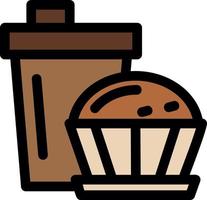 diseño de icono de vector de muffin de café