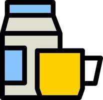 diseño de icono de vector de leche de café