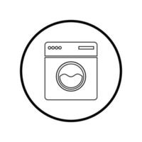 washing machine logo vector