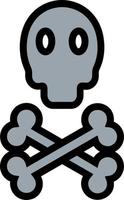 Skull Crossbones Vector Icon Design