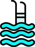 Swimming Pool Vector Icon Design