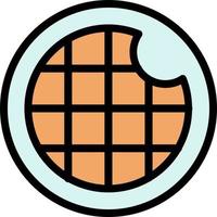 diseño de icono de vector de stroopwafel