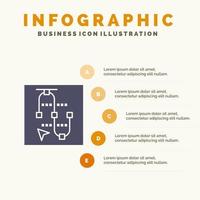 Mouse Screen Vector  Arrow Infographics Presentation Template 5 Steps Presentation