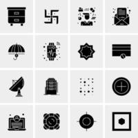 16 iconos universales de negocios vector ilustración de icono creativo para usar en proyectos relacionados con la web y dispositivos móviles