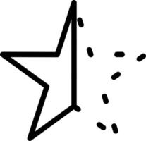 Star Half Alt Vector Icon Design