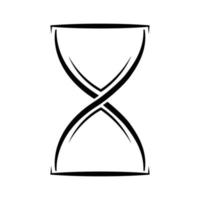 black hourglass logo vector