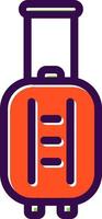 Suitcase Rolling Vector Icon Design