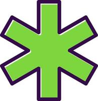 Star Of Life Vector Icon Design