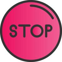 Stop Circle Vector Icon Design