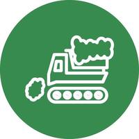 Snowplow Vector Icon Design