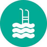 Swimming Pool Vector Icon Design