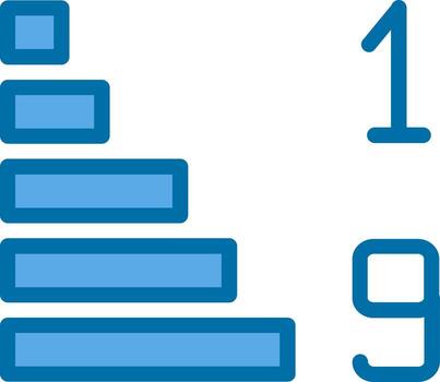 Sort Numeric Down Vector Icon Design