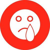 Sad Cry Vector Icon Design
