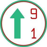 Sort Numeric Up Alt Vector Icon Design