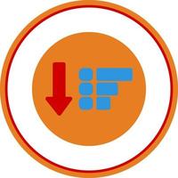 Sort Down Vector Icon Design