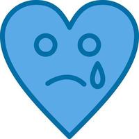 Sad Tear Vector Icon Design