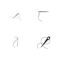 sewing needle logo vector