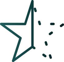 Star Half Alt Vector Icon Design